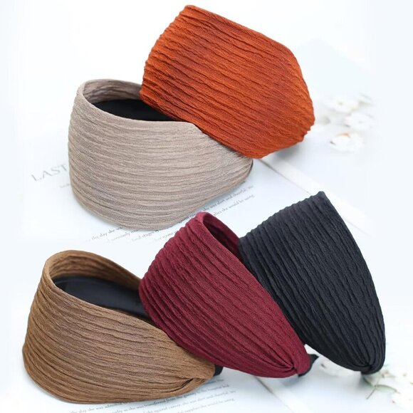 Lace Hairbands Elastic with Teeth 5 Pack for Women Girls Stylish Accessories